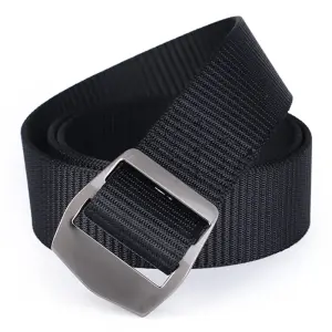 Tali pinggang nylon ges10 simpel kepala besi kuat dan kokoh pria atau wanita gesper - Rp 33.000