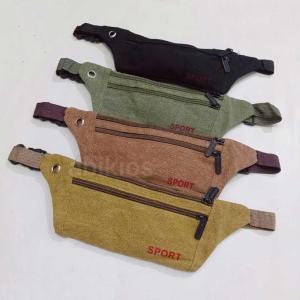 Tas pinggang dada kanvas ukuran mini anak atau remaja jogging style ts10 - Rp 19.000