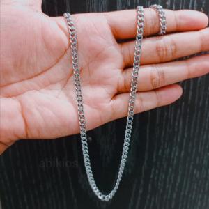 Kalung simpel rantai pria good kl27 silver pengait - Rp 24.000