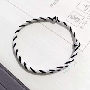 Gelang tangan tridatu whiteblack 2mm lembut simpel pria wanita gl50 - Rp 5.100