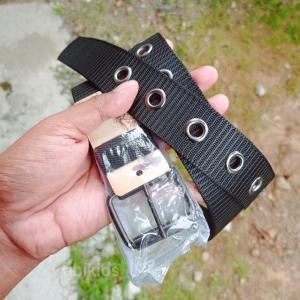 Tali pinggang tusu nylon kuat pria remaja atau dewasa ges3 hitam full - Rp 21.000