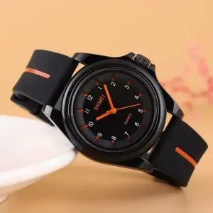 Jam tangan simpel analog karet original pria atau wanita ab1578 simpel type oren - Rp 86.000