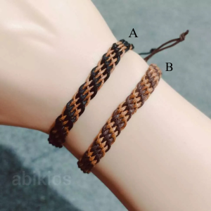 Gelang tangan rajut tali prusik simpel model serut gl57 cowok dan cewek - Rp 4.000