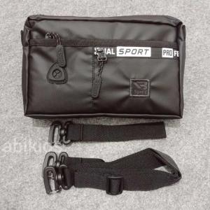 Tas selempang handbag pria simpel kain waterproof warna hitam ts2 tas sepeda - Rp 51.000